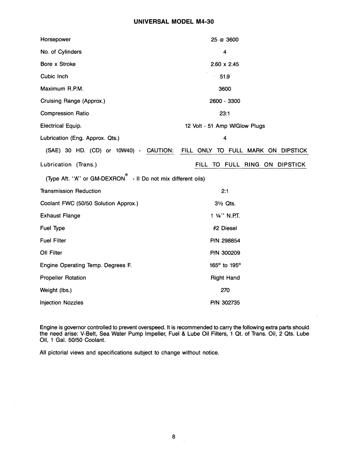Universal Diesel M 12 Technical Manual