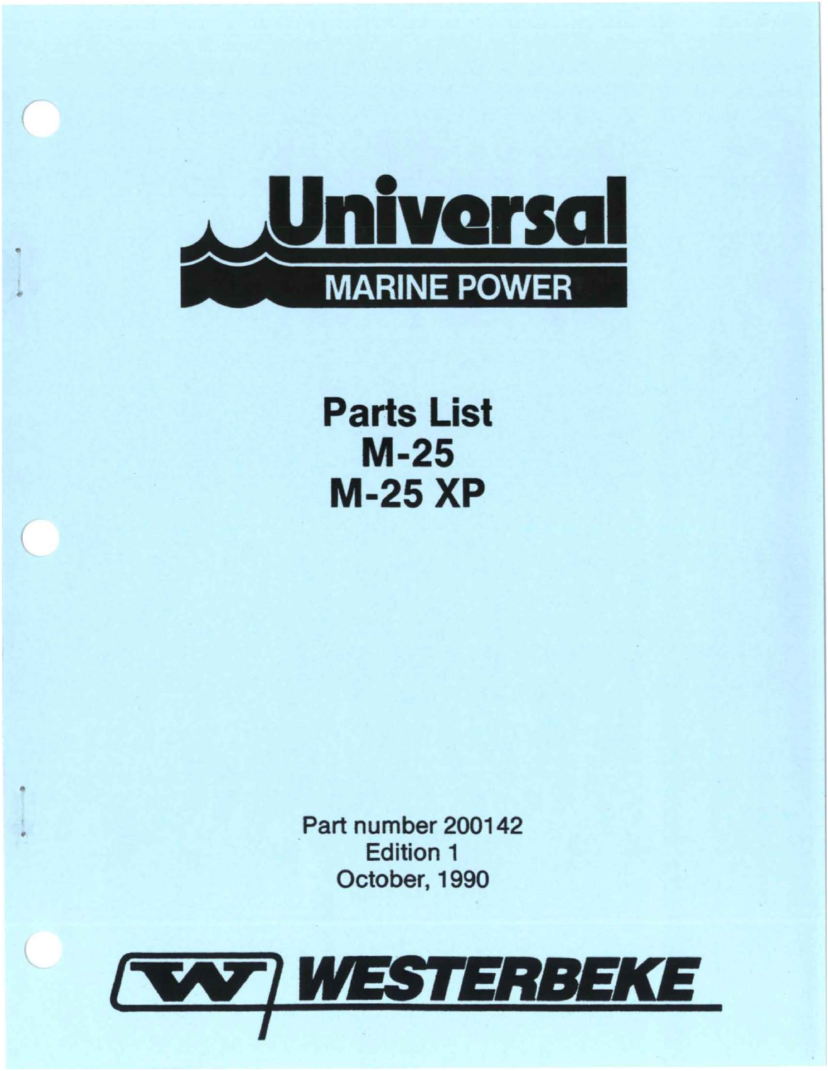 Universal Diesel M 25xp Parts Manual