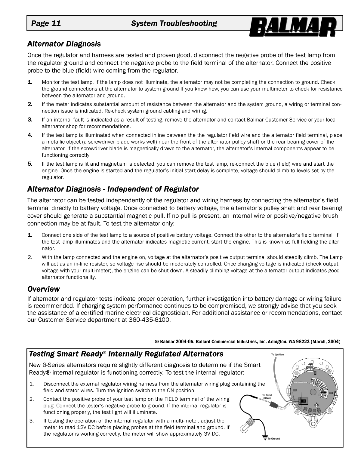 ' Balmar 12 Volt Alternator Manual'