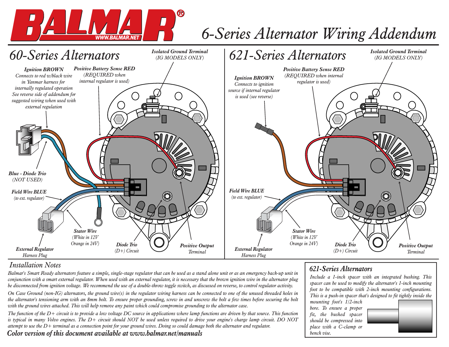 ' Balmar 12 Volt Alternator Manual'