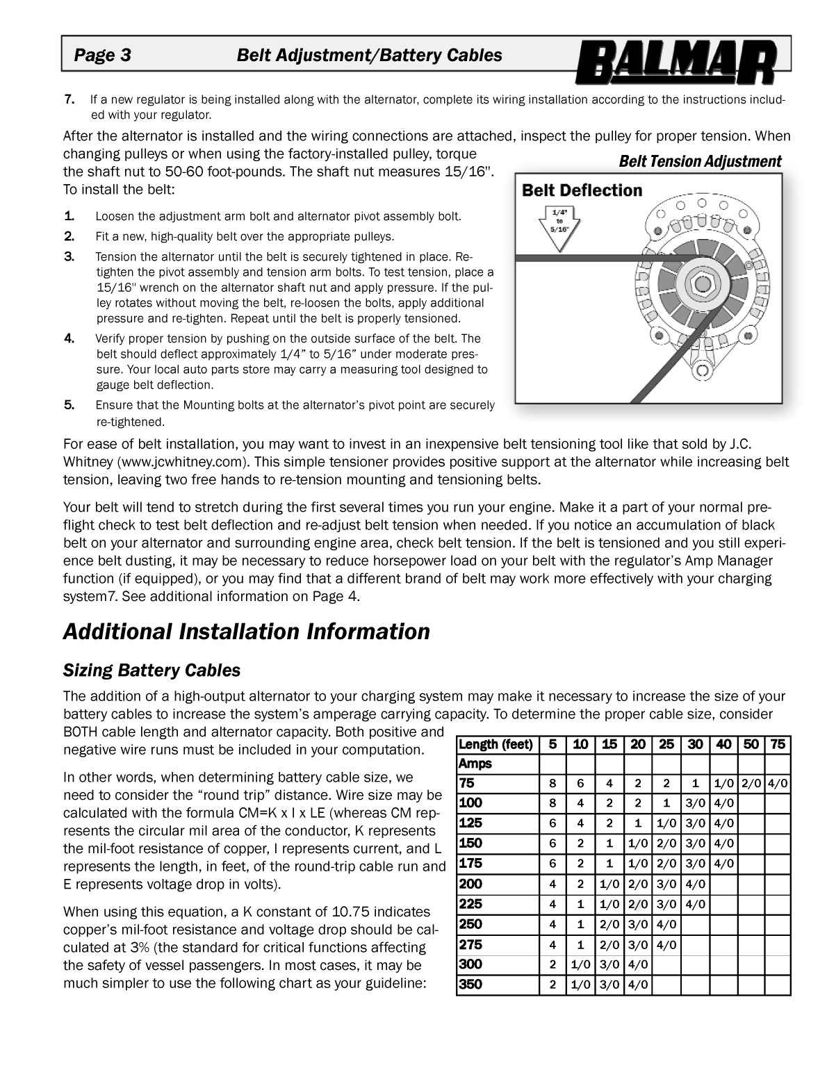 Balmar 12 Volt Alternator Manual