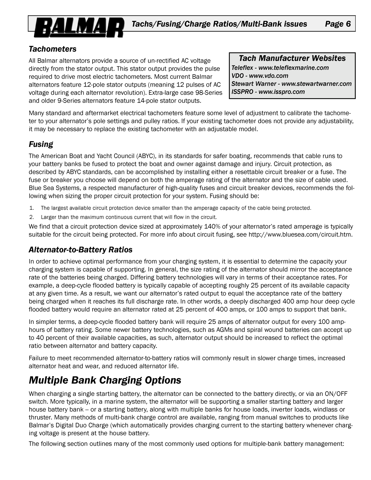 Balmar 12 Volt Alternator Manual