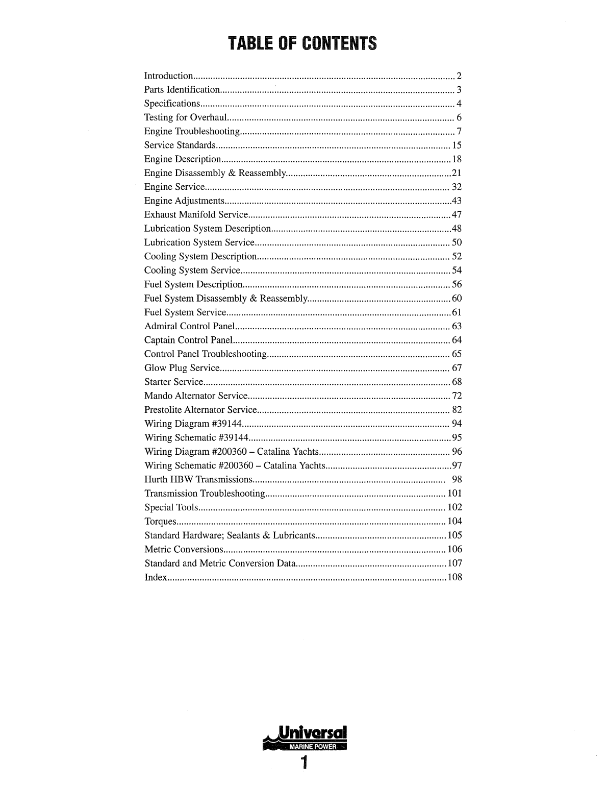 Universal Diesel M 40b Technical Manual
