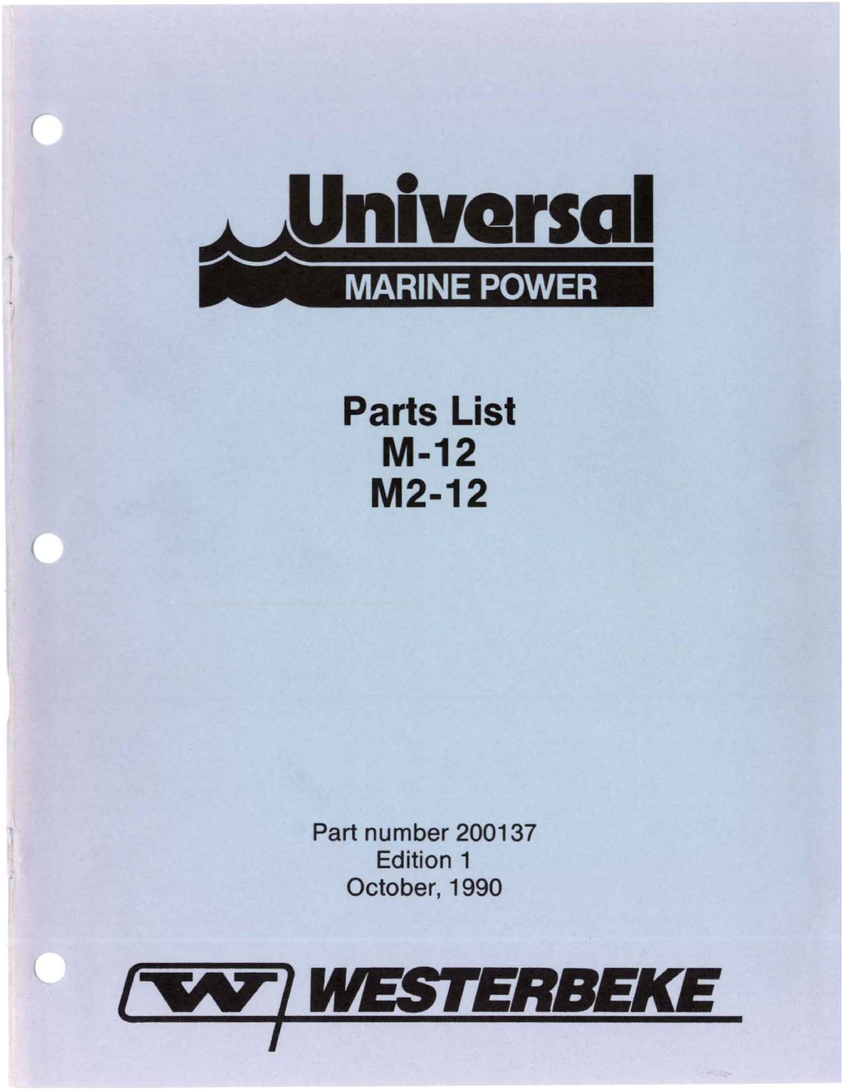 Universal Diesel M2 12 Parts Manual