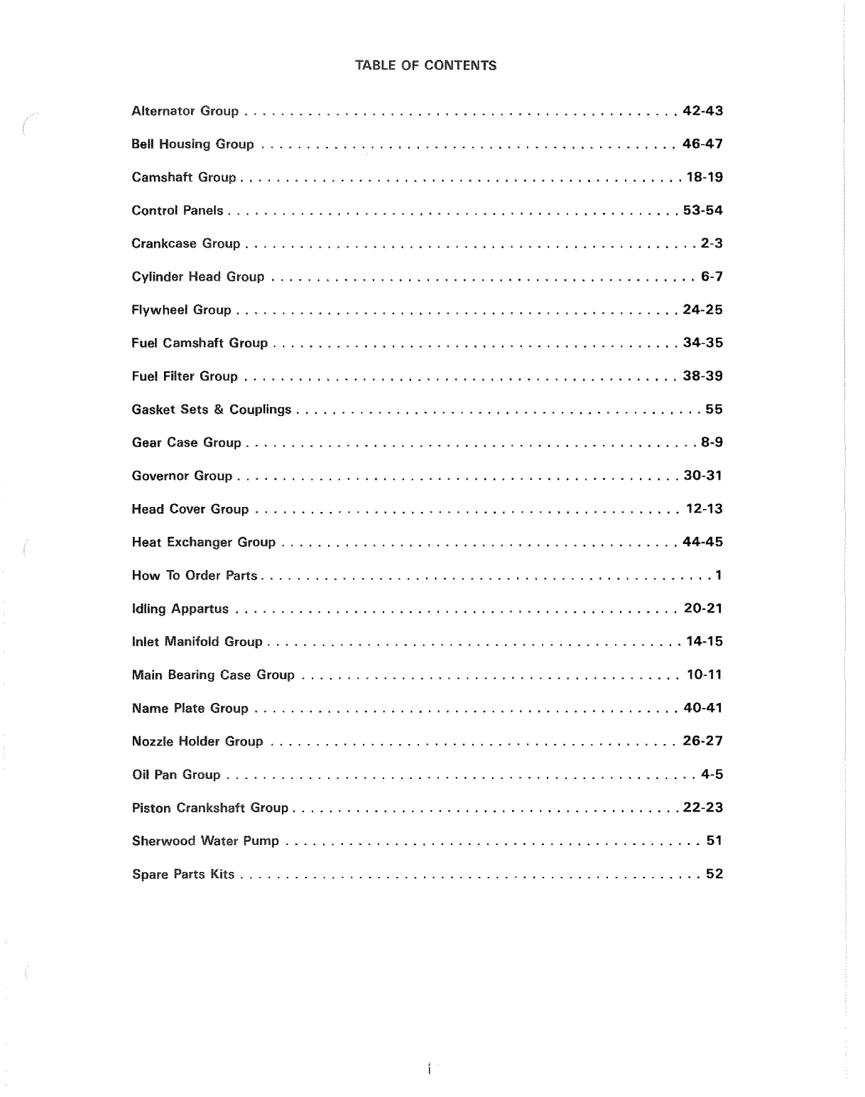 Universal Diesel M4 30 Parts Manual