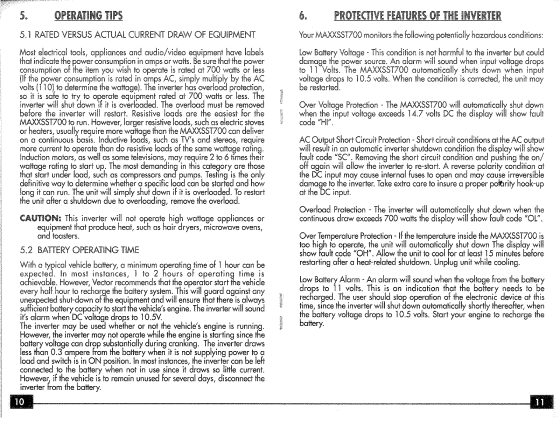 Vector Maxxsst 700 Watt Tvec036