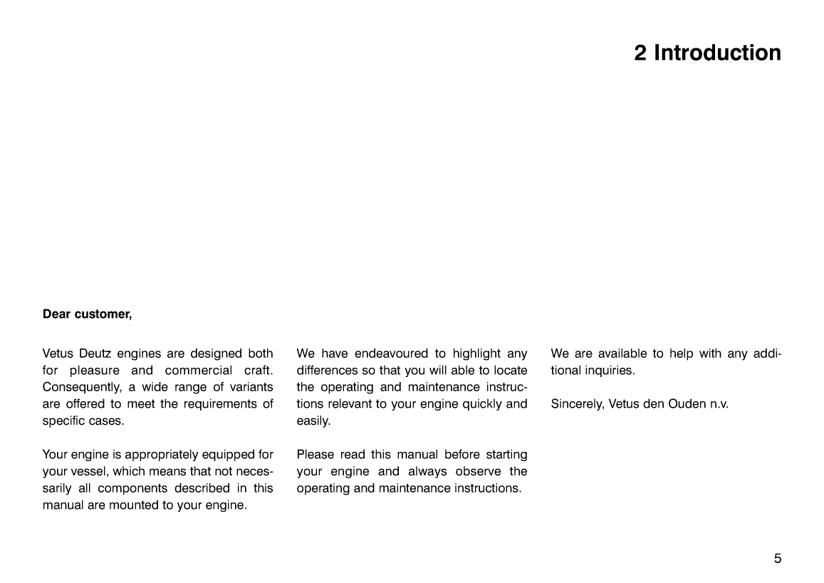Vetus Dt44 Dta44 Dt66 Dta66 Operators Manual