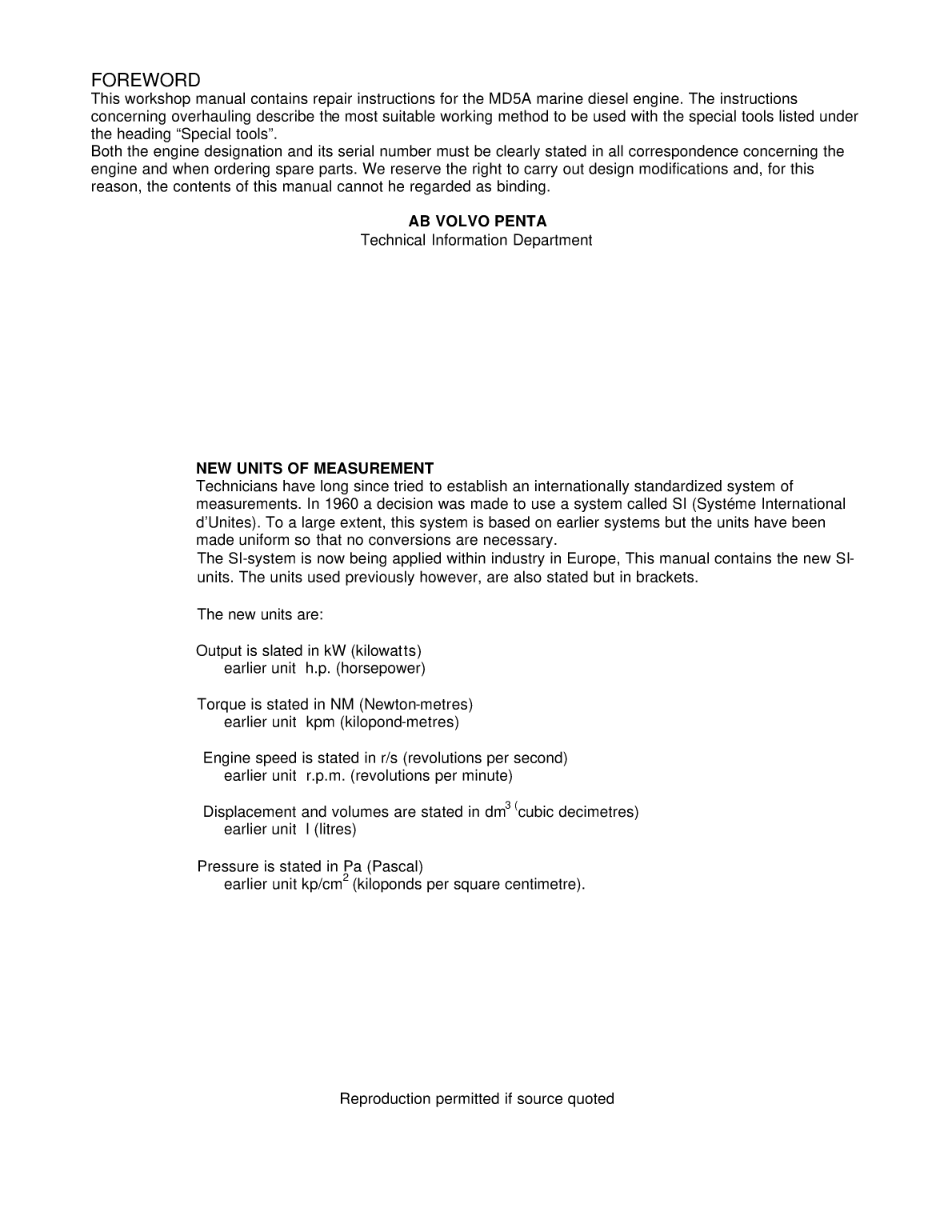 Volvo Md5a Workshop Manual