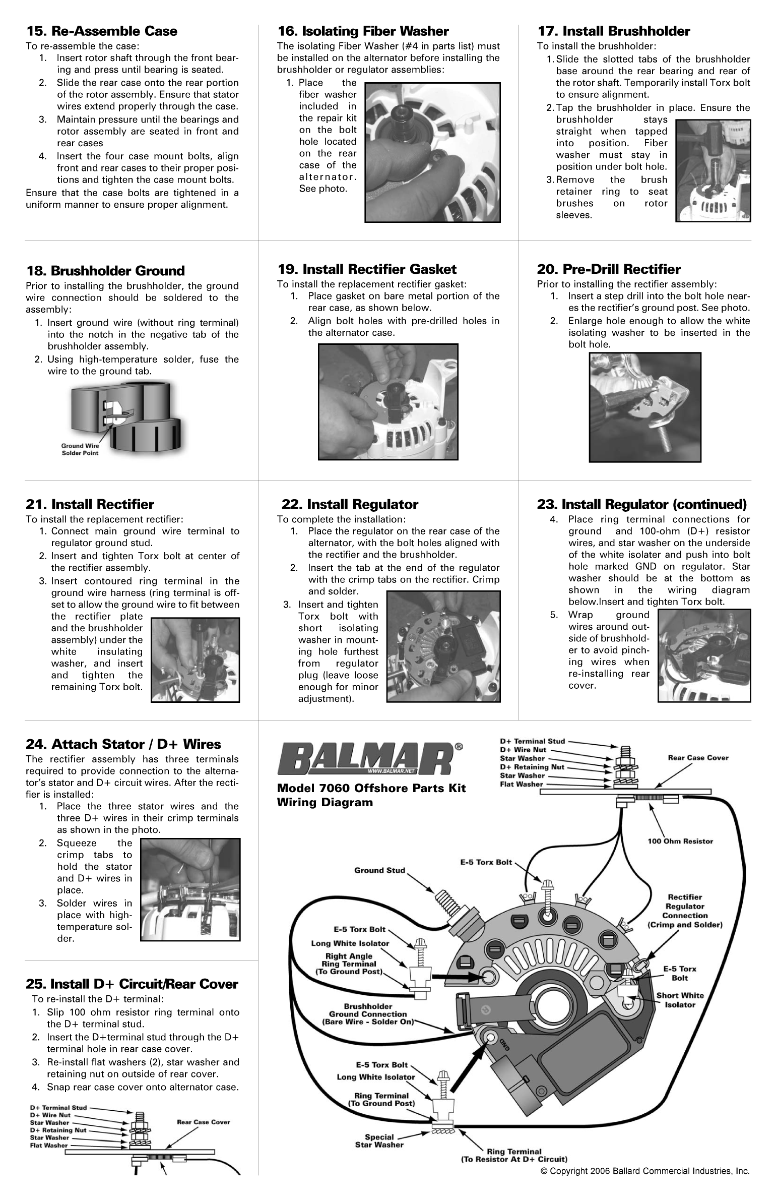 Balmar 7060 Offshore Kit Rebuild Instructions
