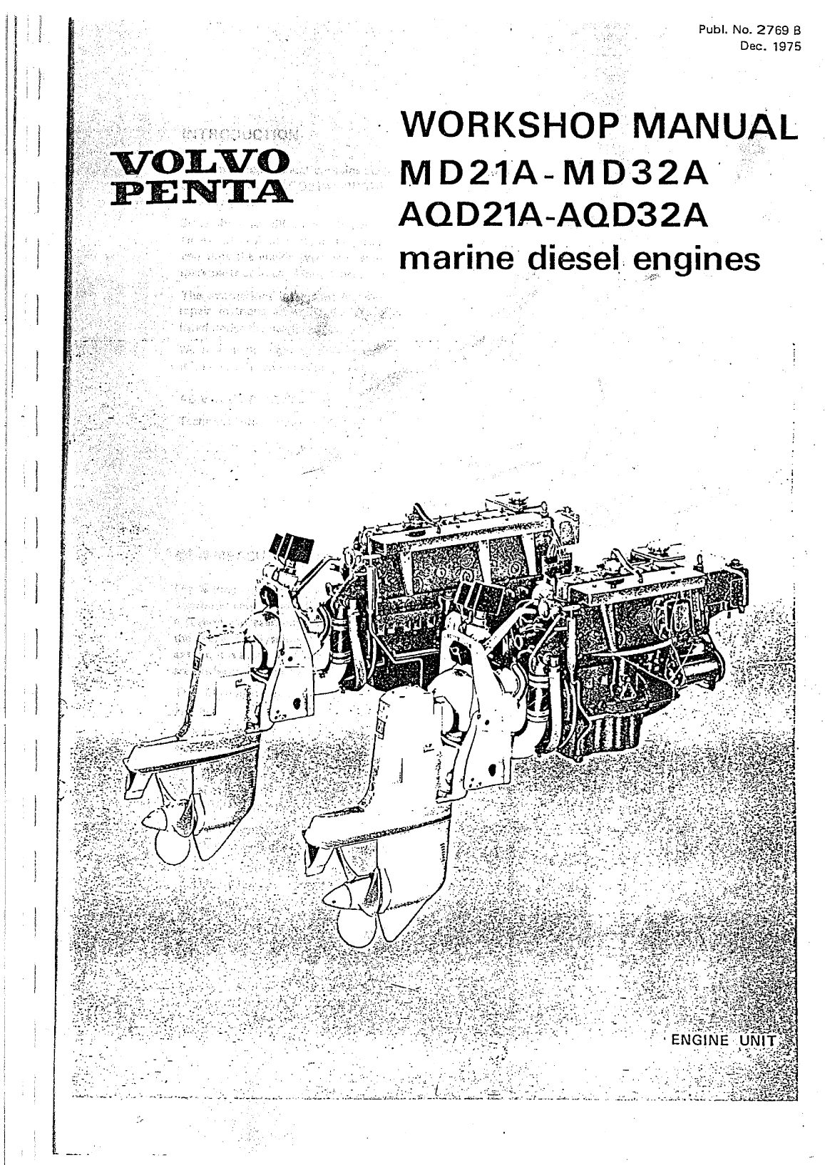 Volvo Penta Md21a Md32a Aqd21a Aqd32a Workshop Manual