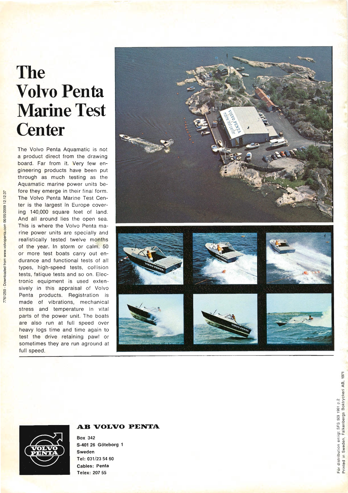 Volvo Penta Aqd21a/b Aqd32a/b Brochure