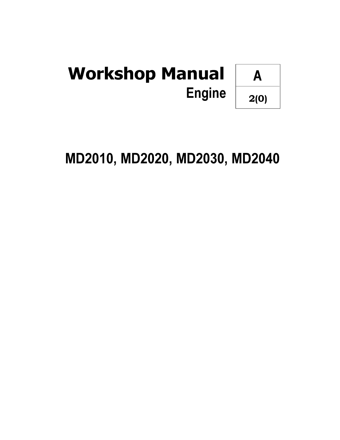 Volvo Penta Md2010 20 30 40 Workshop Manual