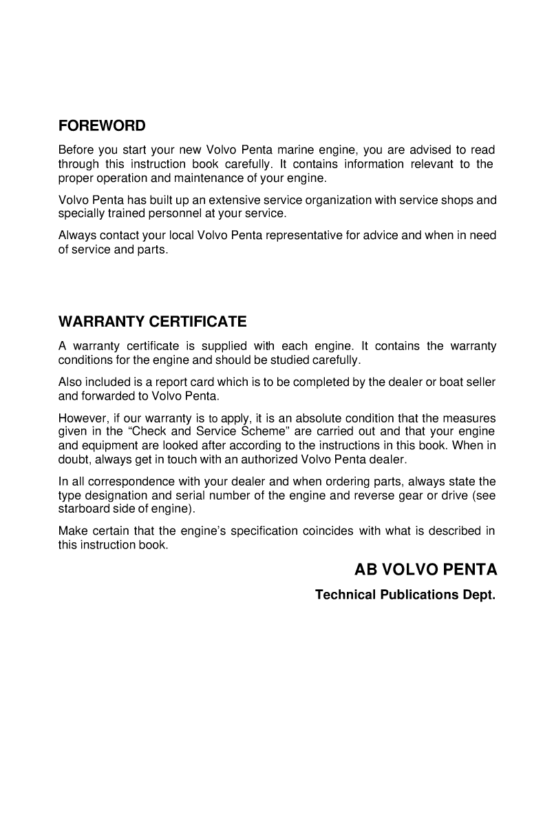 Volvo Penta Md7aib Workshop Manual