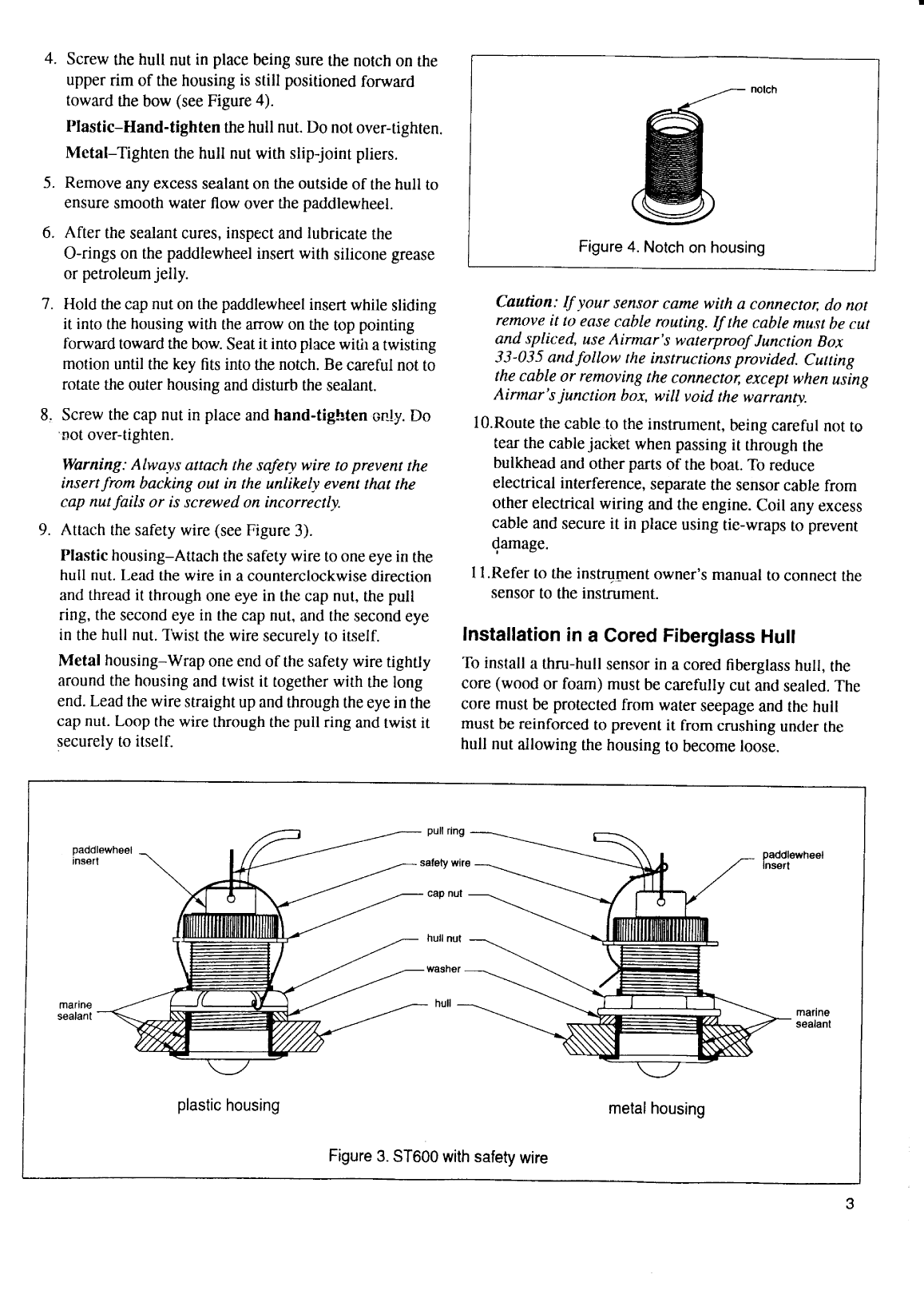 Airmar: Paddlewheel loch St600 Speed/temperature Sensor With Valve