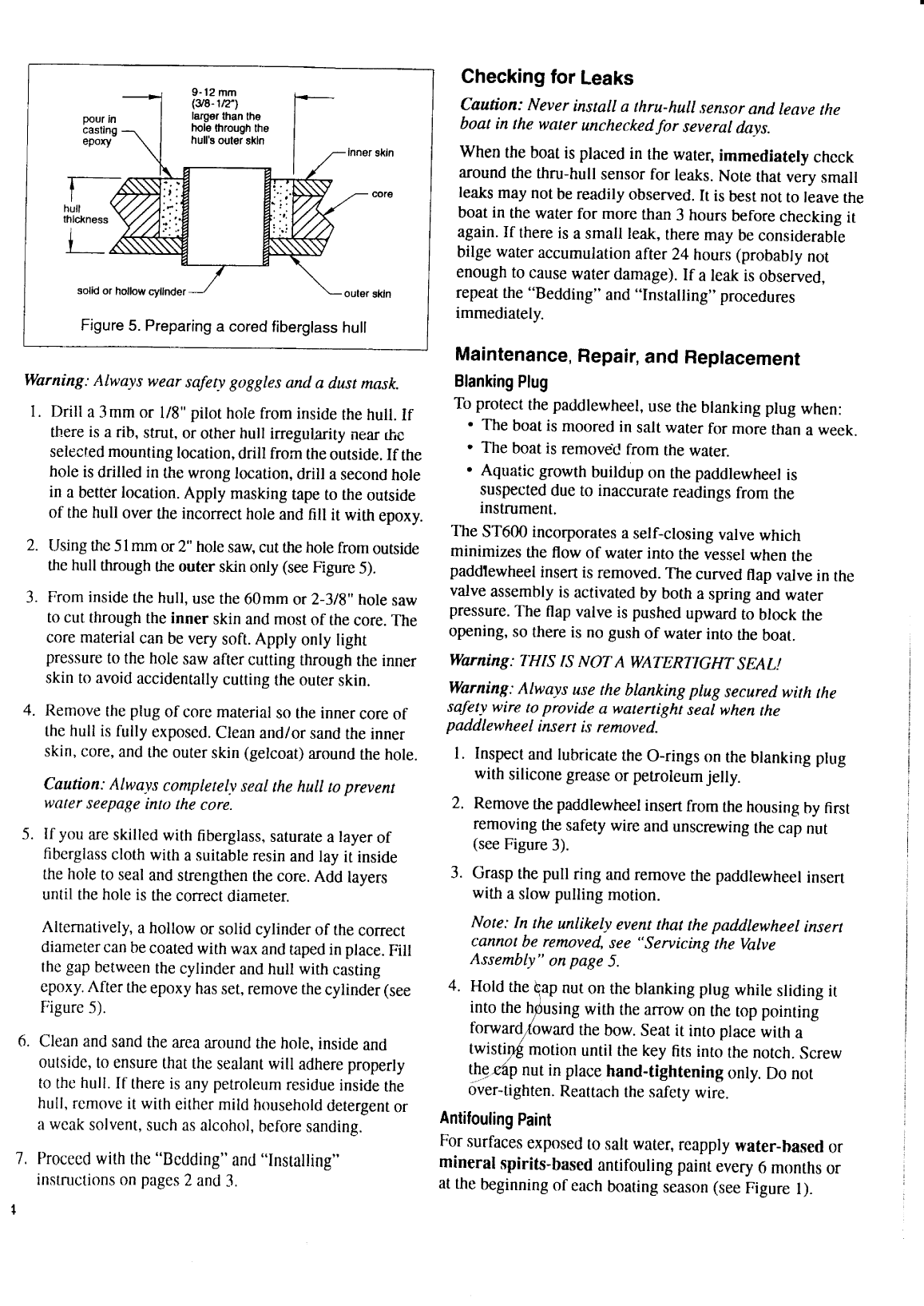 ' Autohelm Raymarine: St600 St600 Speed Sensor, See Airmar'