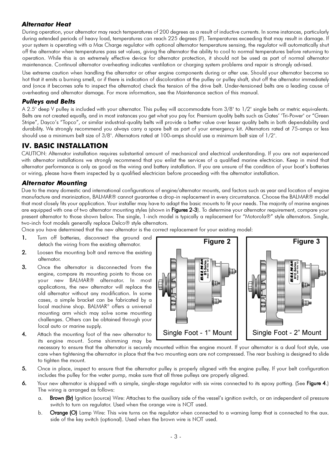 Balmar 8 Series Alternator Manual