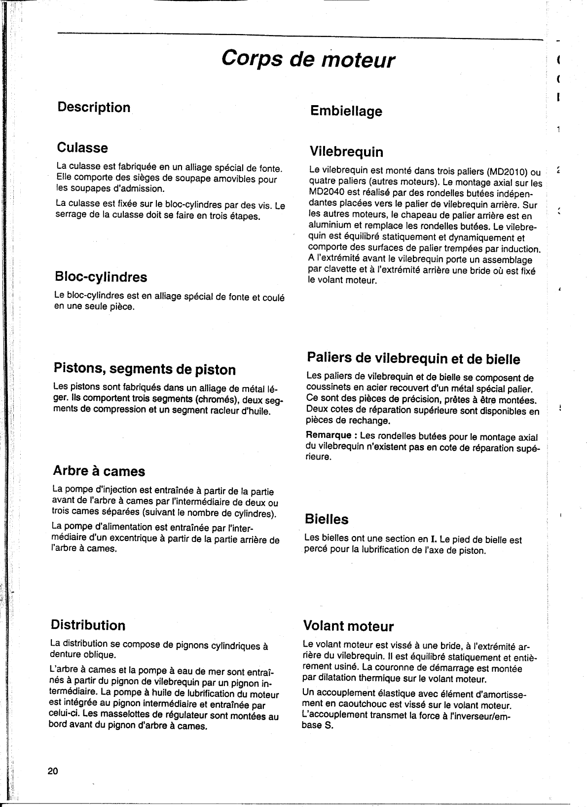 ' Volvo/md20x0: Manuel atelier Volvo Md2010 2020 2030 2040 Workshop Manual, In French'