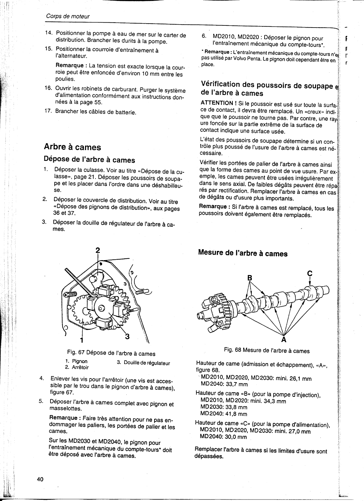 ' Volvo/md20x0: Manuel atelier Volvo Md2010 2020 2030 2040 Workshop Manual, In French'