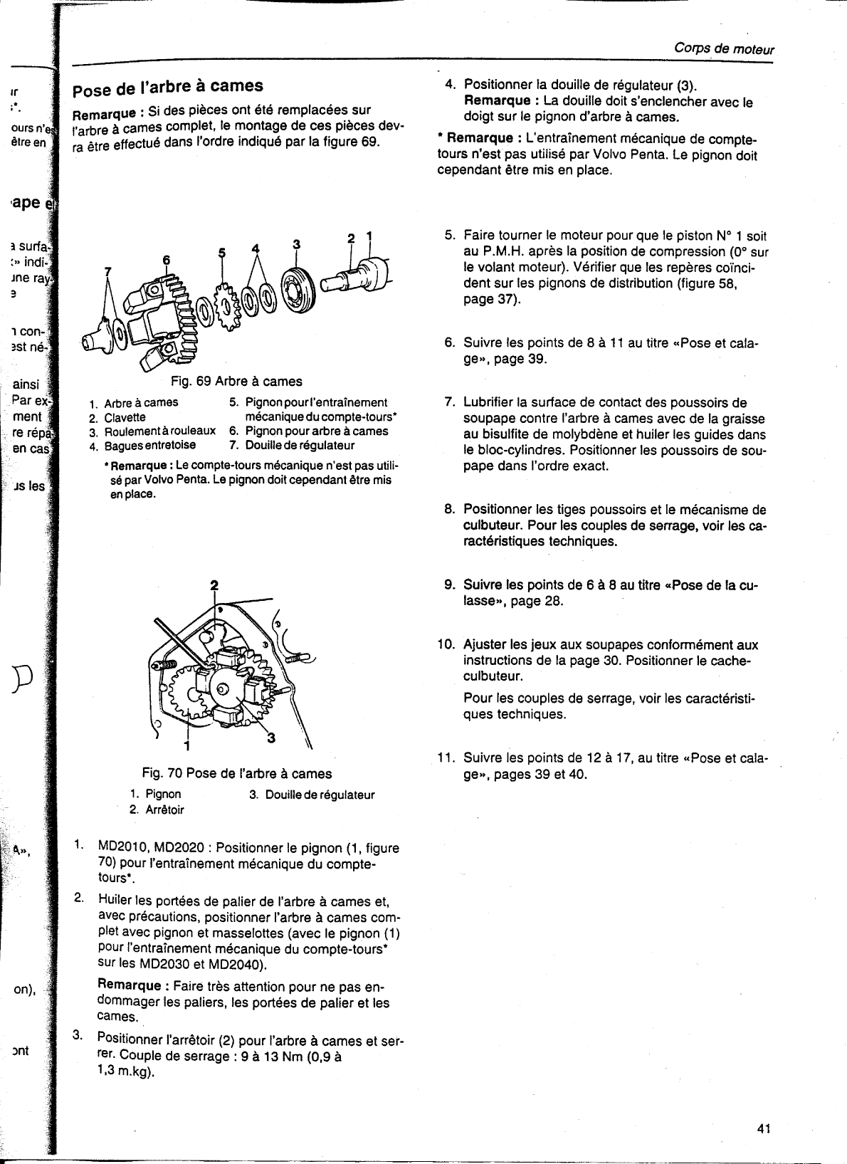' Volvo/md20x0: Manuel atelier Volvo Md2010 2020 2030 2040 Workshop Manual, In French'