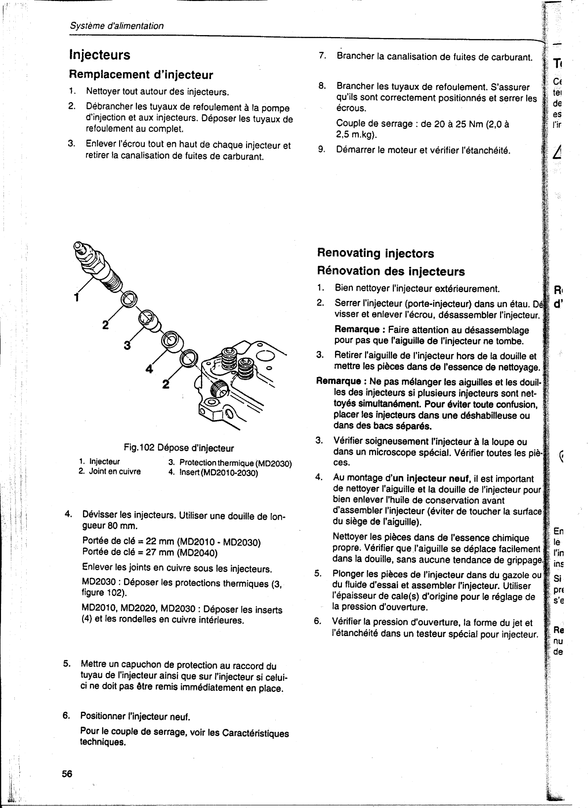 ' Volvo/md20x0: Manuel atelier Volvo Md2010 2020 2030 2040 Workshop Manual, In French'