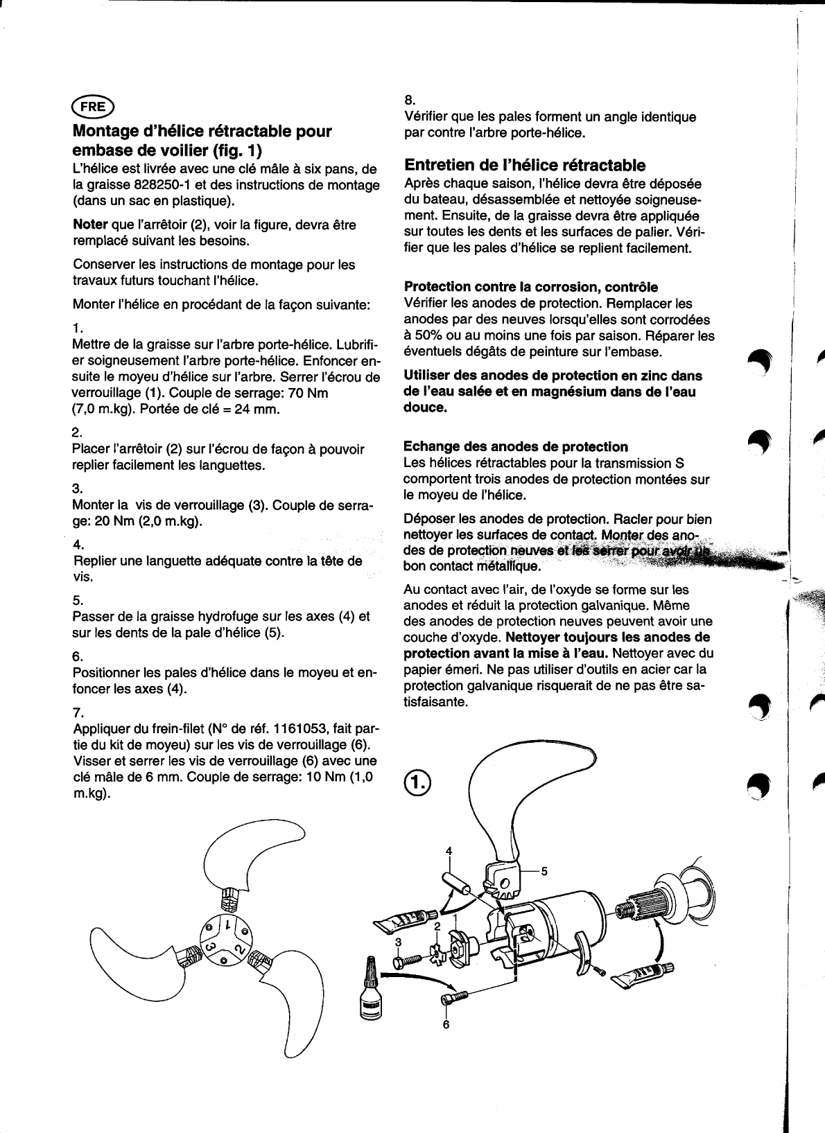 Volvo/md20x0: Montage helice Volvo Mounting Instructions For 3 Blades Propeller