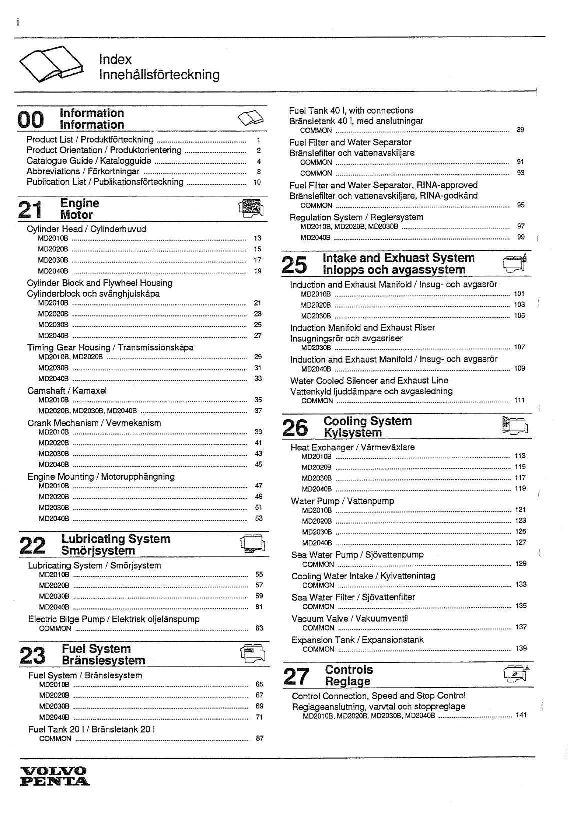 ' Volvo/md20x0: Parts Volvo Md2010 2020 2030 2040 Spare Parts Manual (1999)'