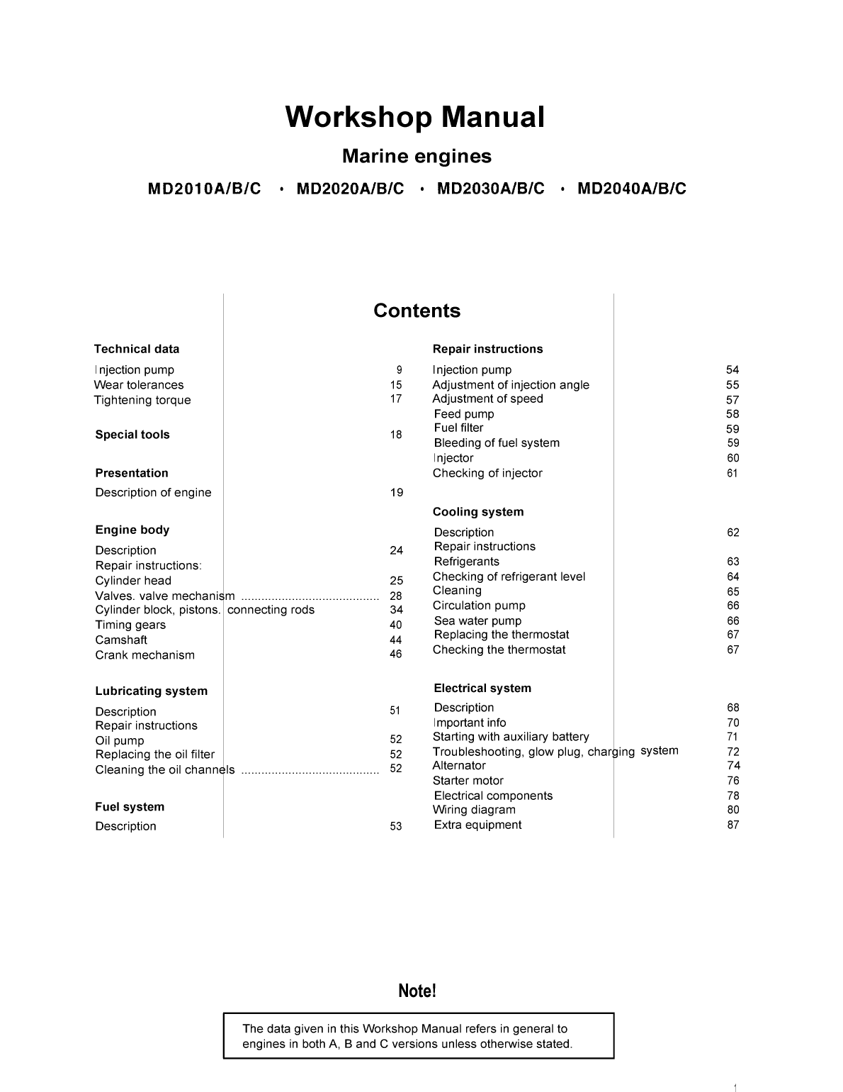 Volvo Penta Md2010 20 30 40 workshop