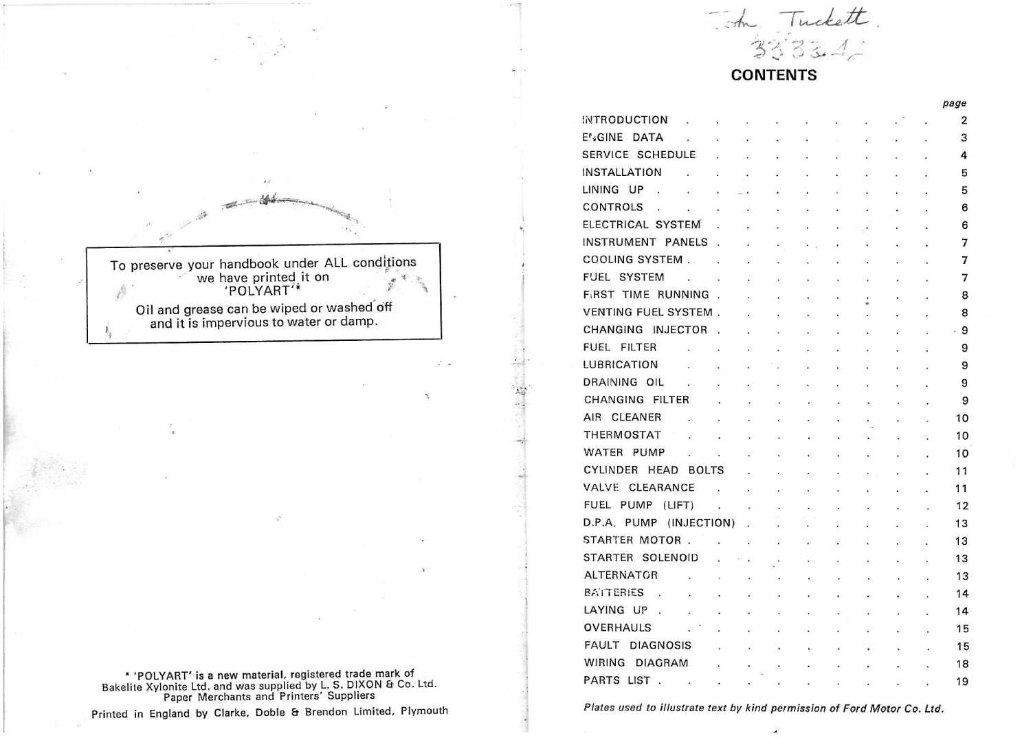 Watermota Sea Panther Mkii Service Manual