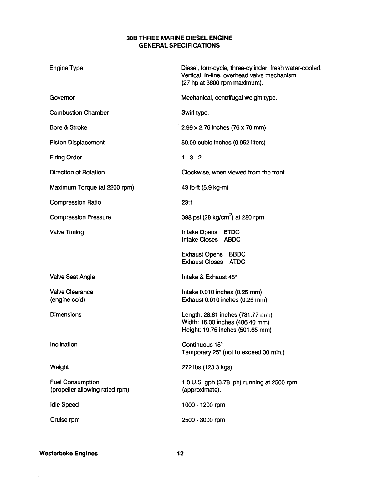 Westerbeke Diesel 20b Two Parts Manual
