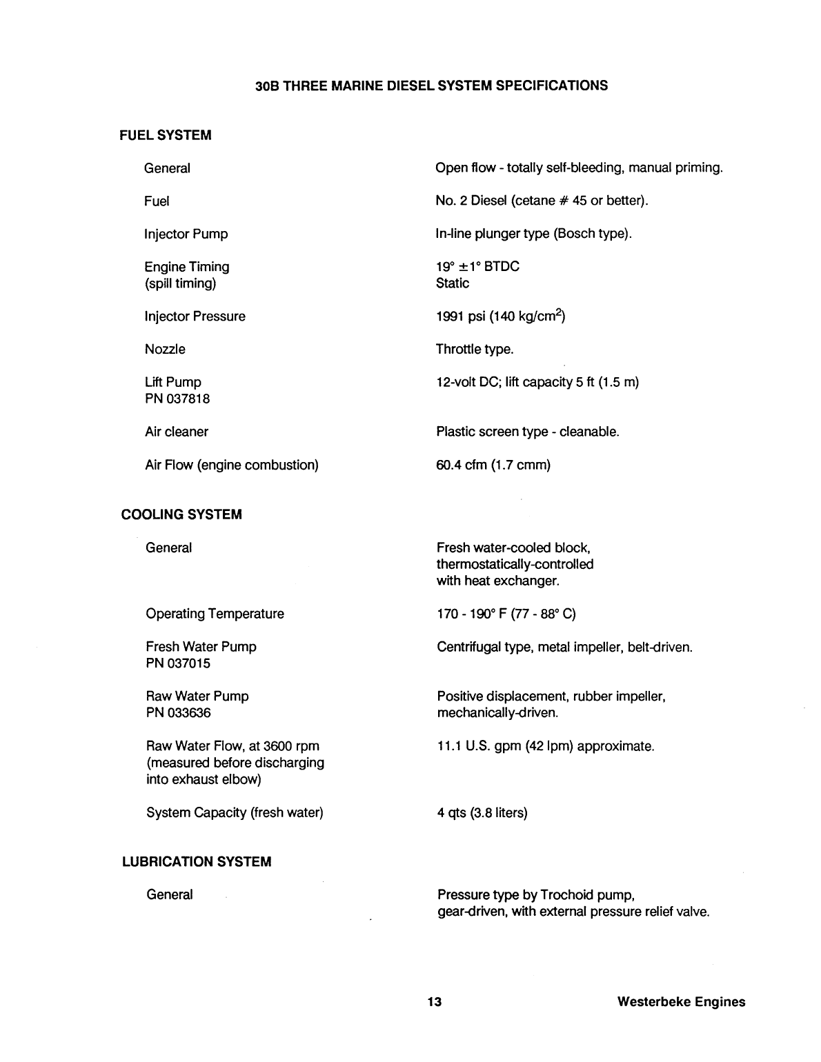 Westerbeke Diesel 20b Two Parts Manual