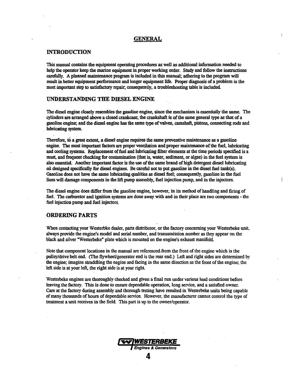 Westerbeke Diesel 30b Three Technical Manual