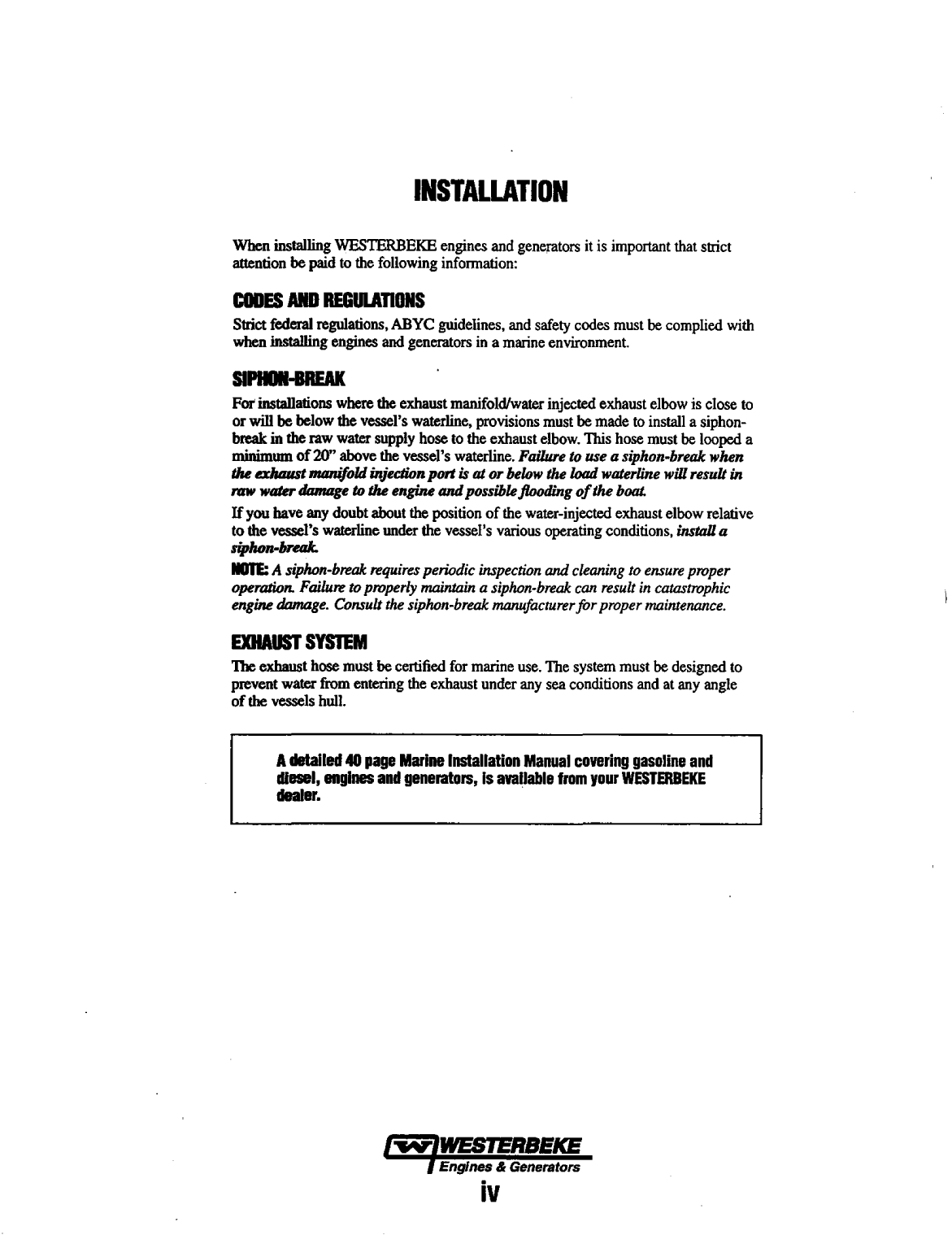 Westerbeke Diesel 30b Three Technical Manual