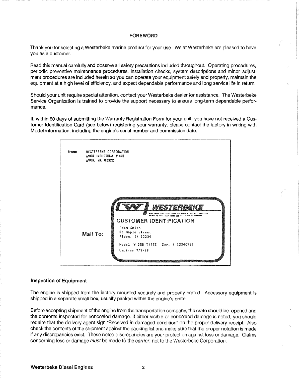 Westerbeke Diesel Apr 99 Technical Manual