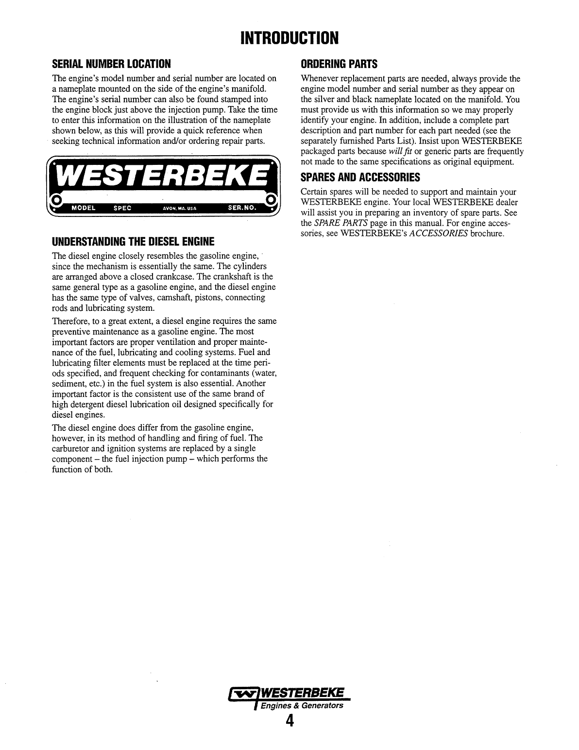 Westerbeke Diesel 35b Three Technical Manual
