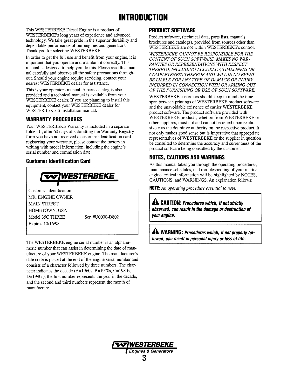 Westerbeke Diesel 35b Three Technical Manual