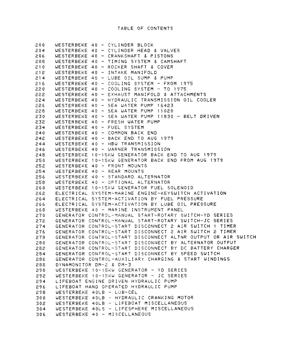 Westerbeke Diesel 38b Four Technical Manual