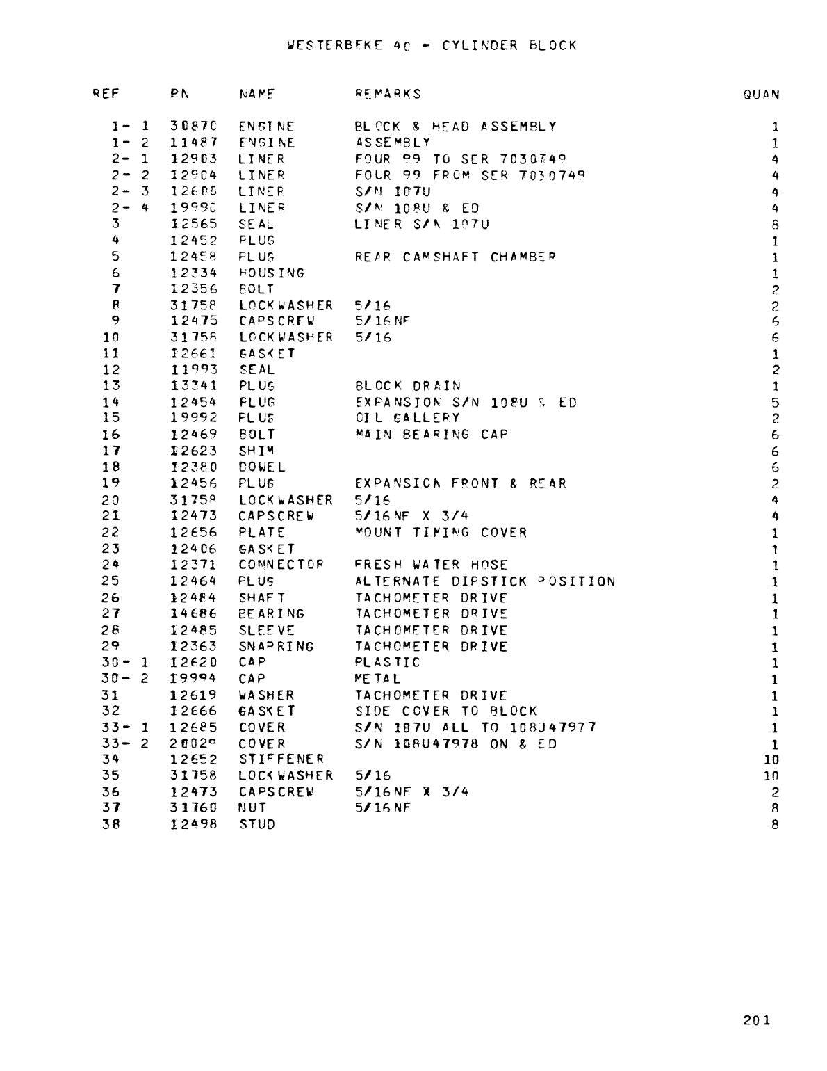 Westerbeke Diesel 38b Four Technical Manual