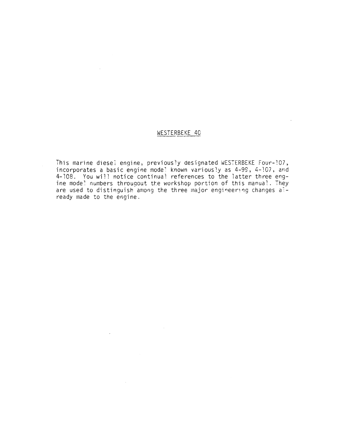 Westerbeke Diesel Apr 99 Parts Manual