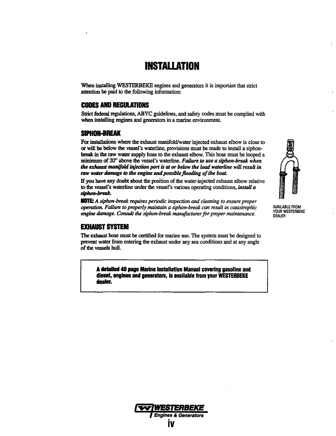Westerbeke Diesel 55c Four Operator's Manual