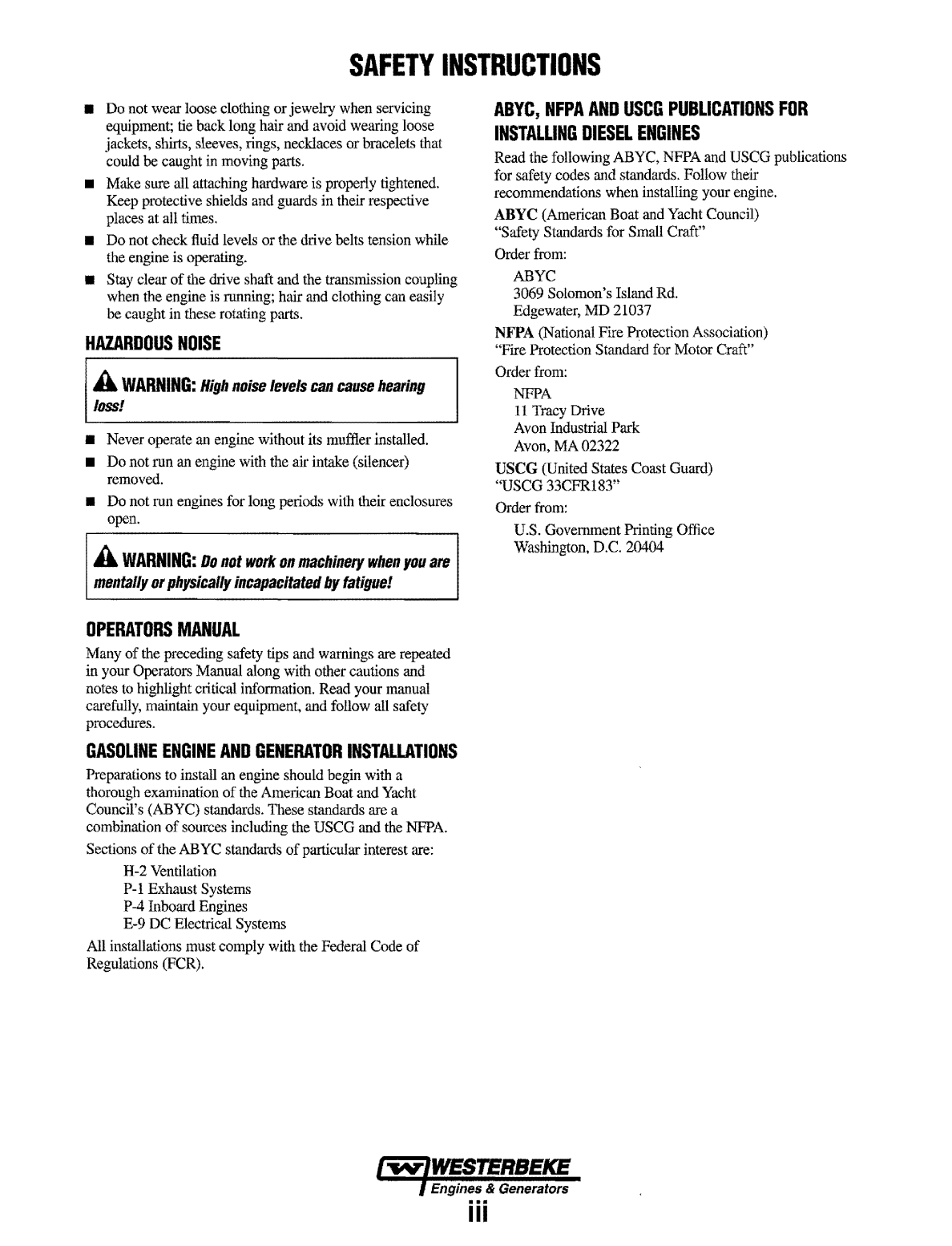 Westerbeke Diesel 63b Four Technical Manual