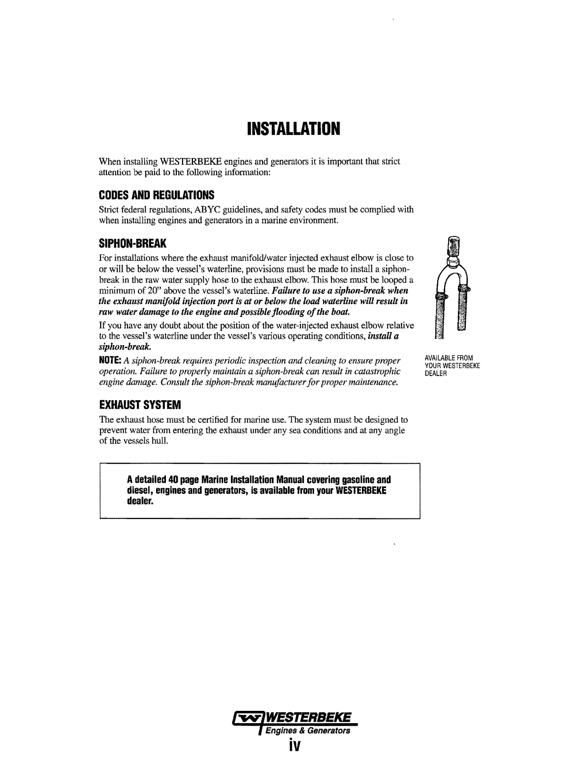 Westerbeke Diesel 63b Four Technical Manual
