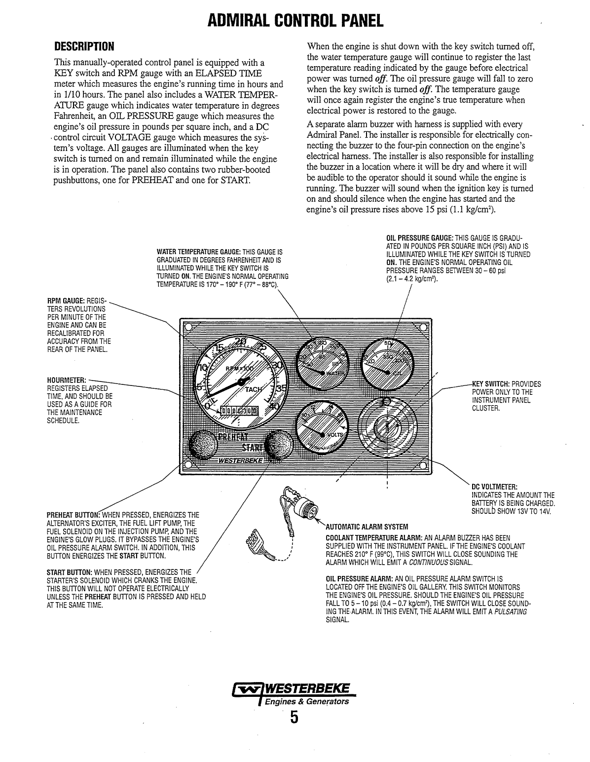 Westerbeke Diesel 63d Four Operator's Manual