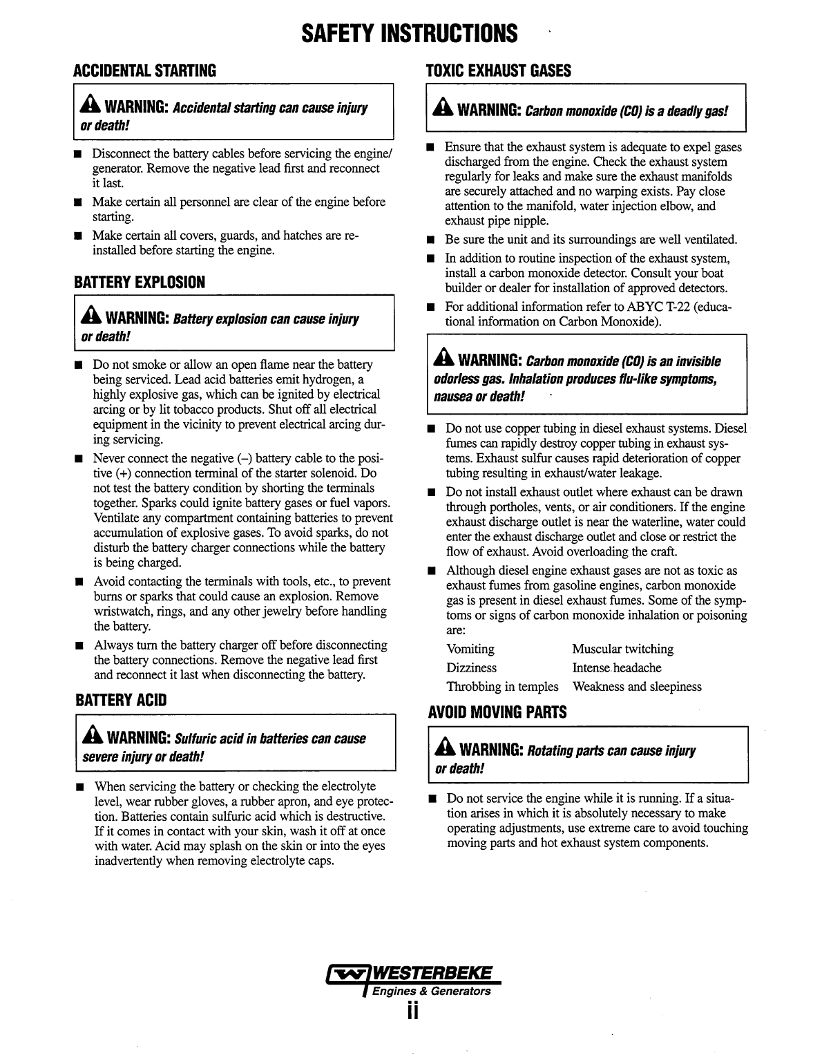 Westerbeke Diesel 63d Four Operator's Manual