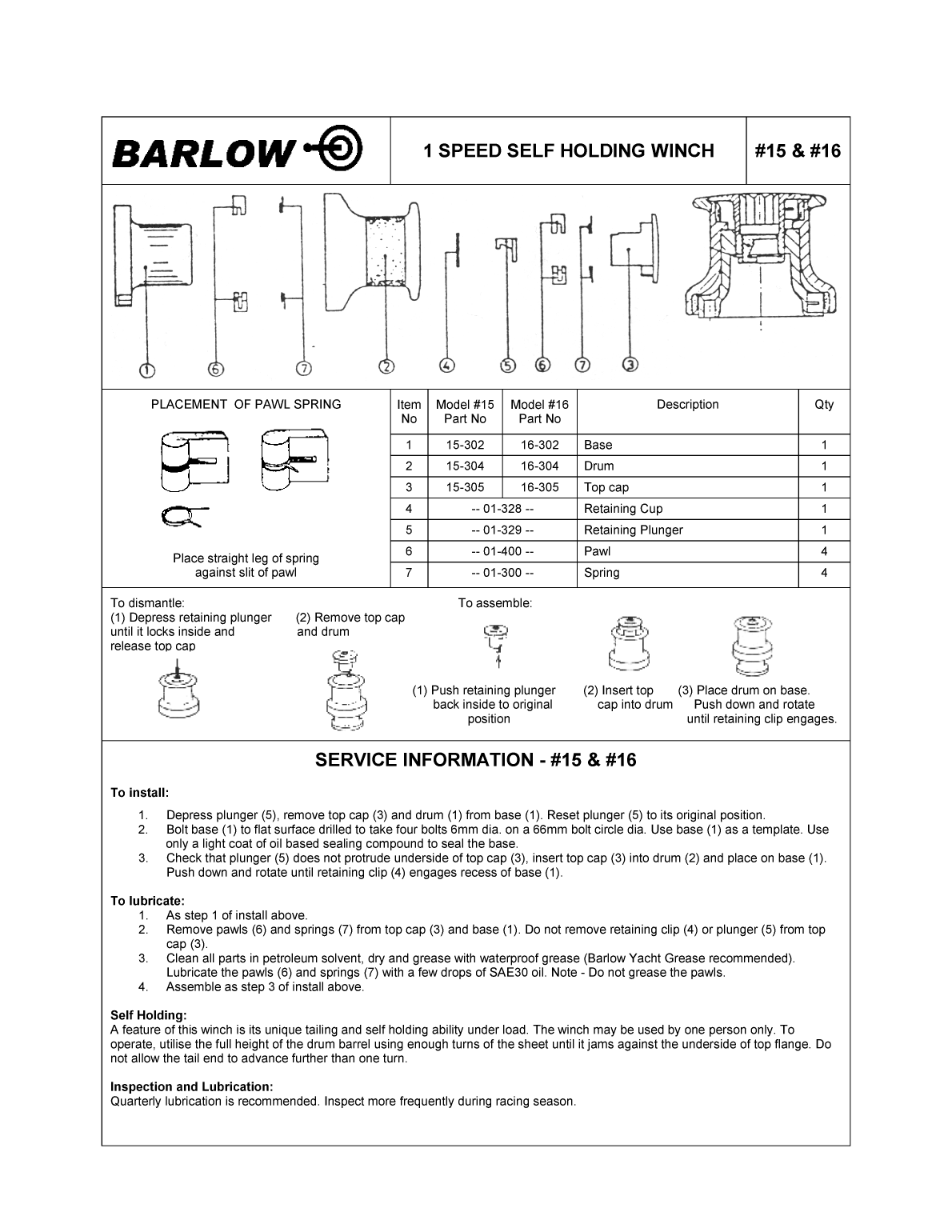 ' Barlow Barient Winches'