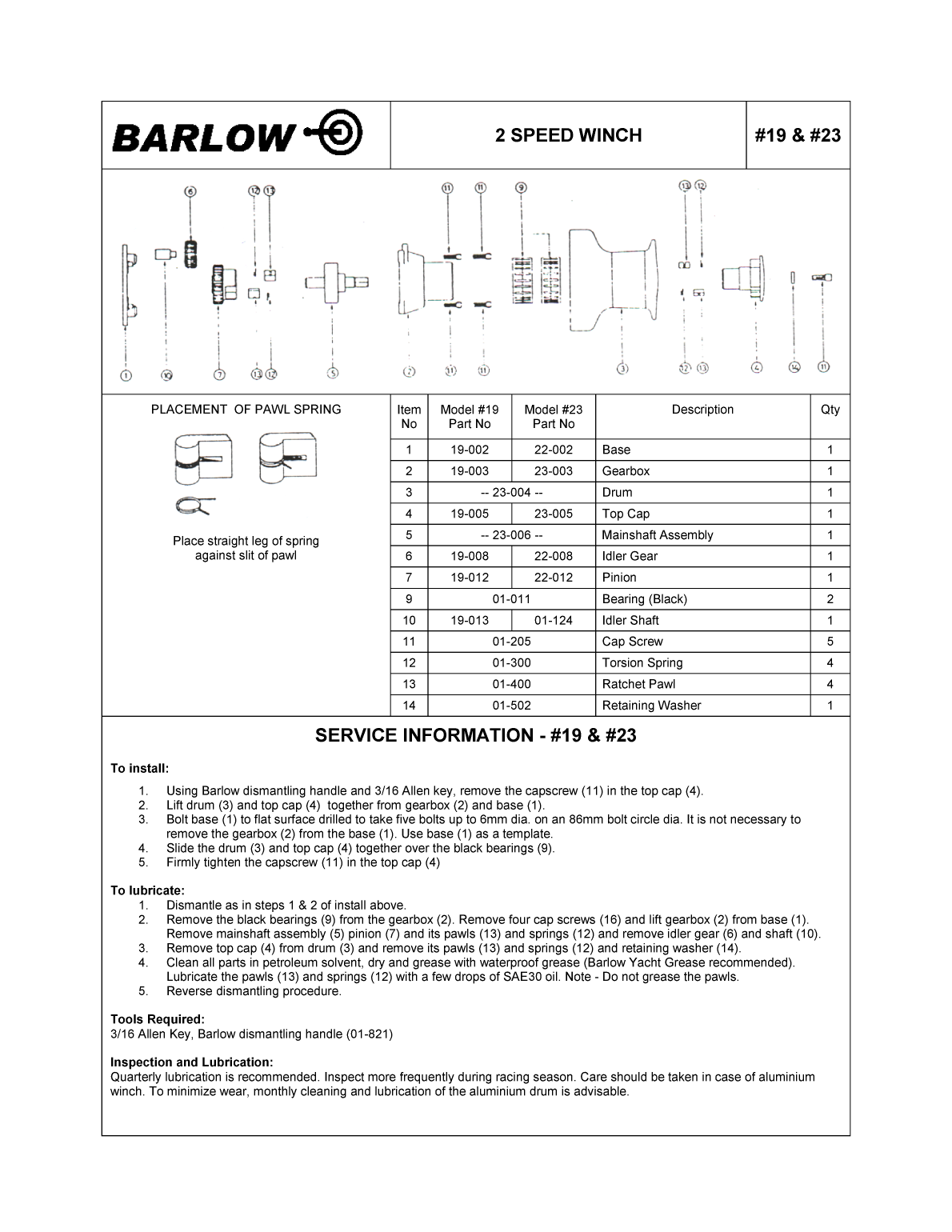 Barlow Barient Winches