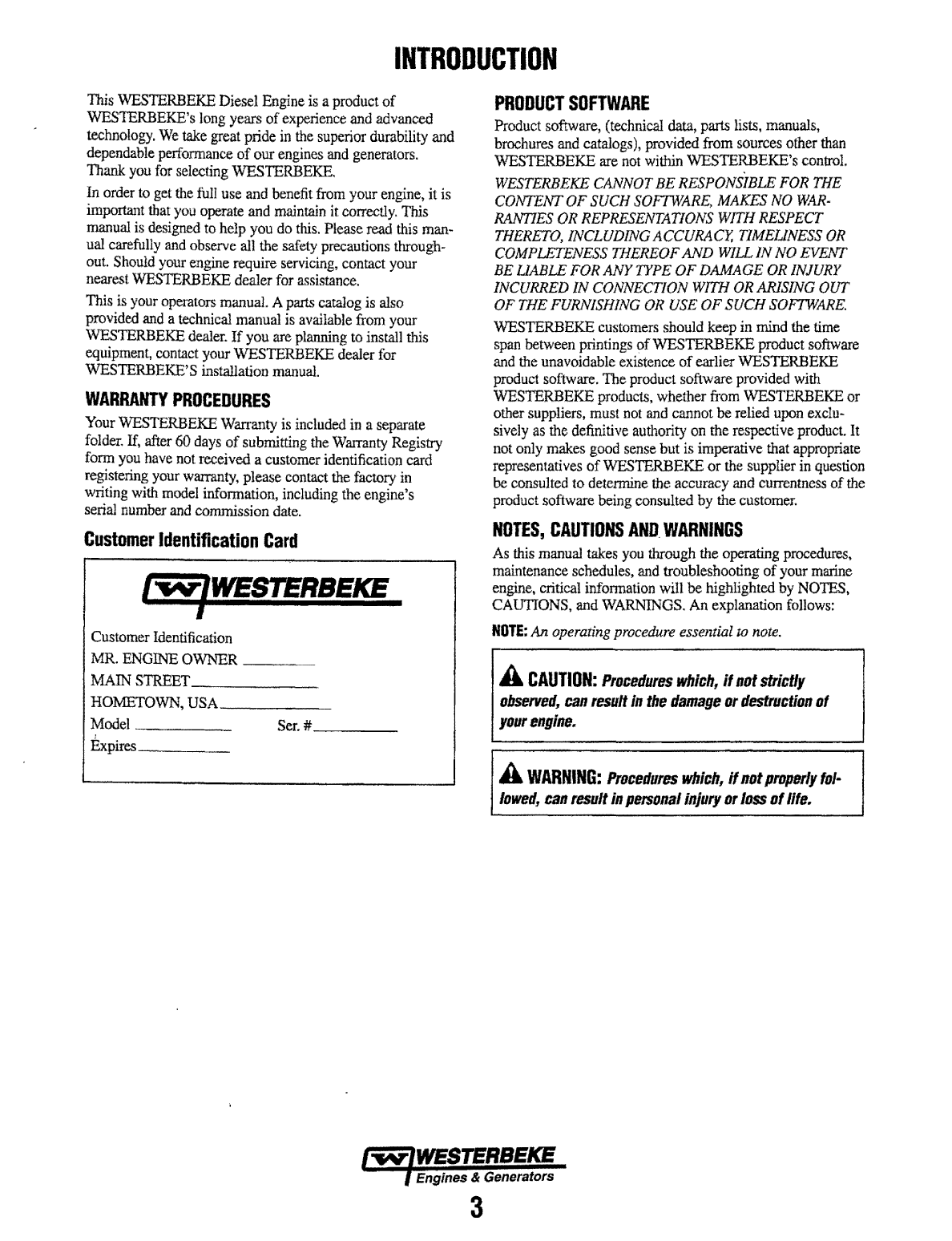 Westerbeke Diesel 7a One Parts Manual