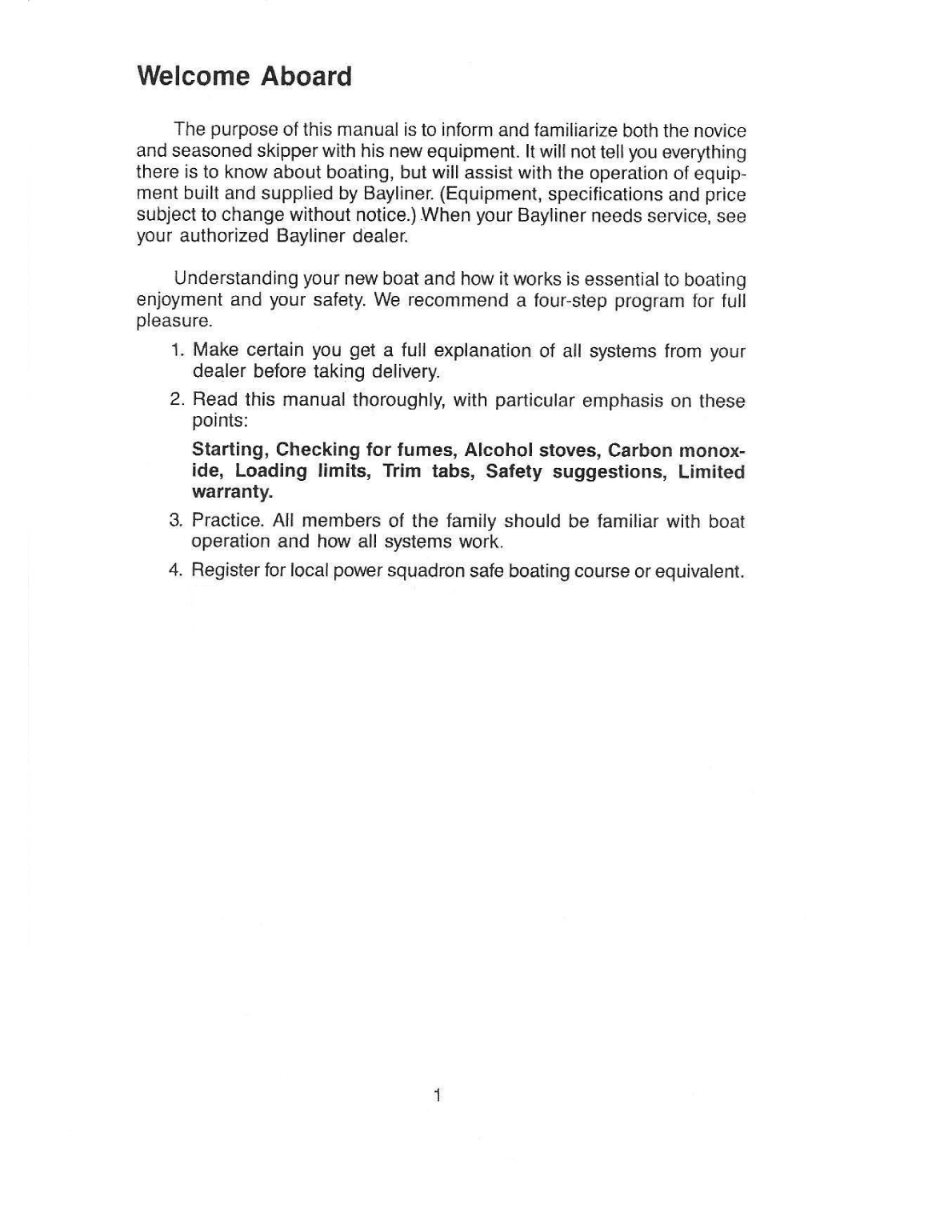 Bayliner Oem Owners Manual