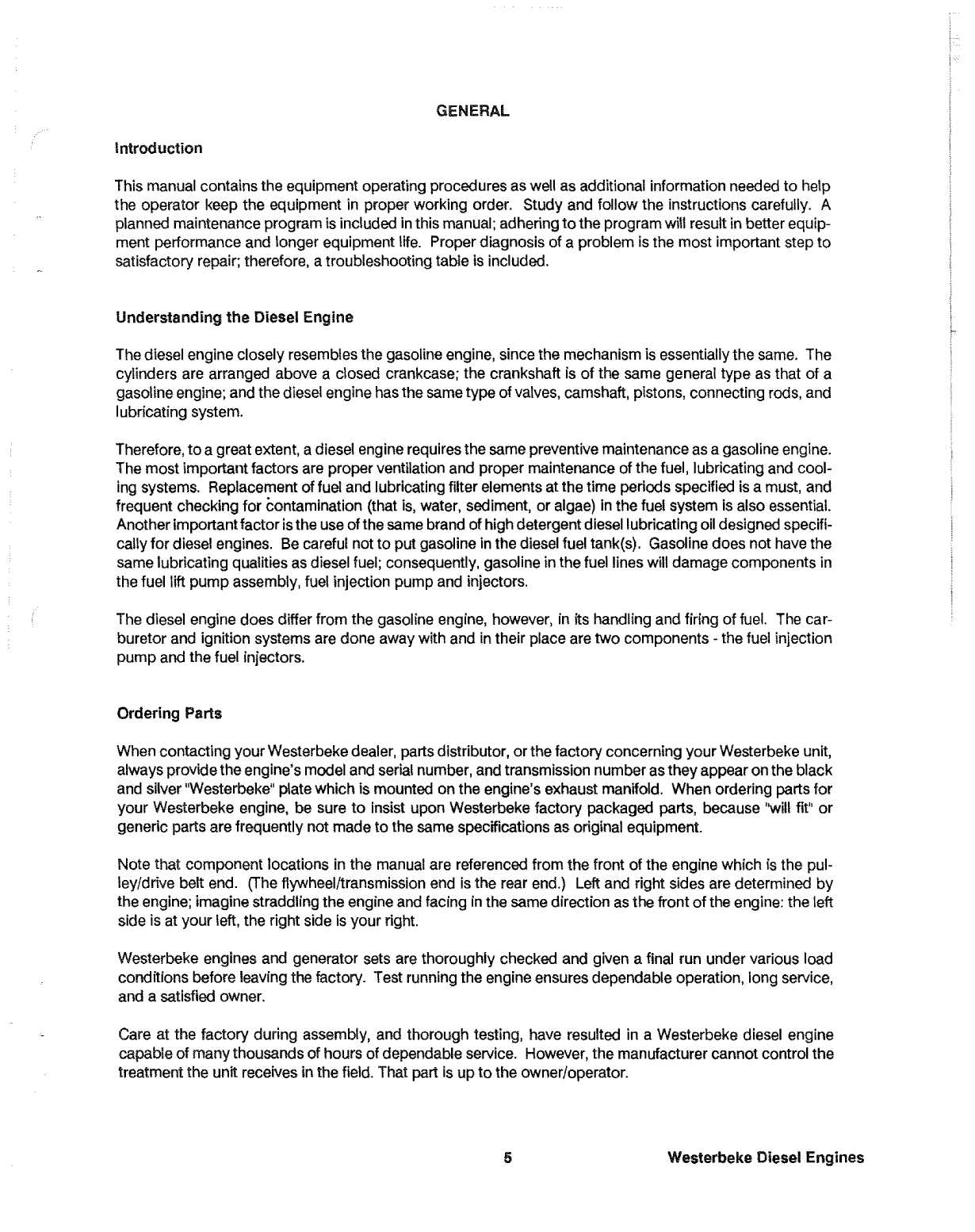 Westerbeke Diesel Apr 99 Technical Manual