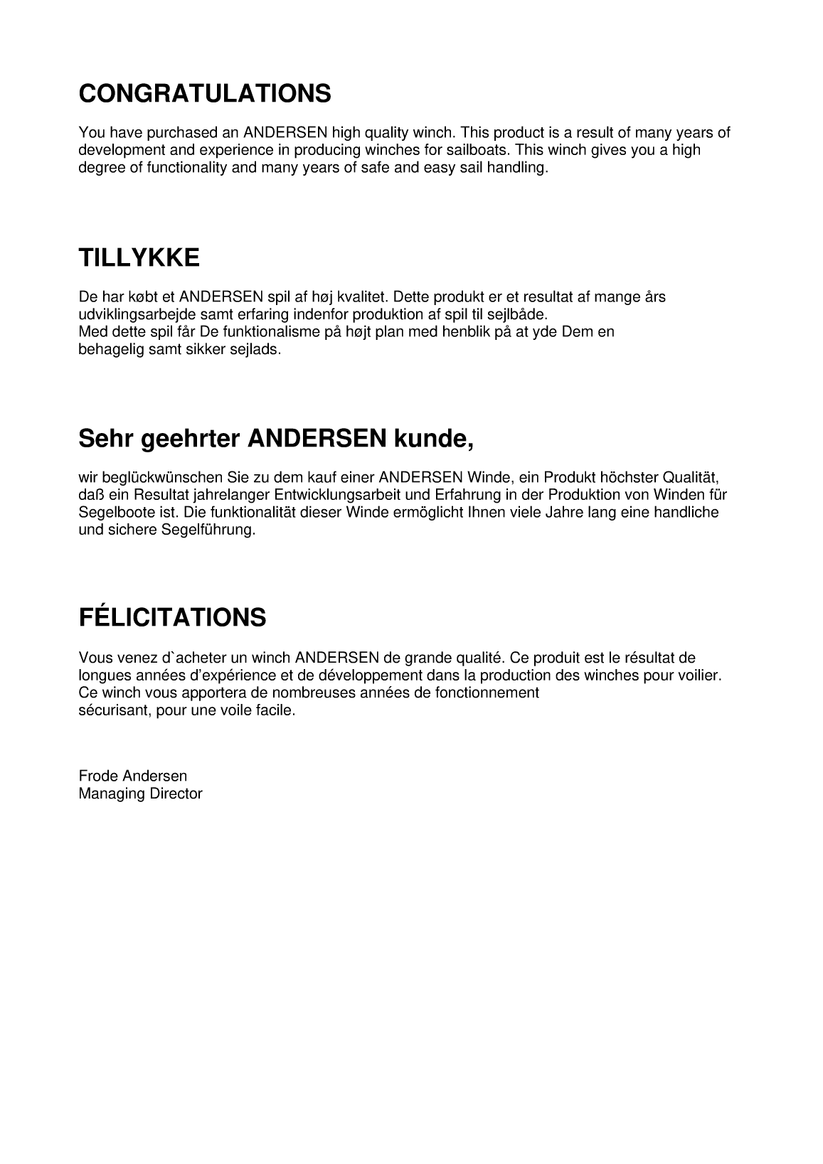 Andersen 40st Manual