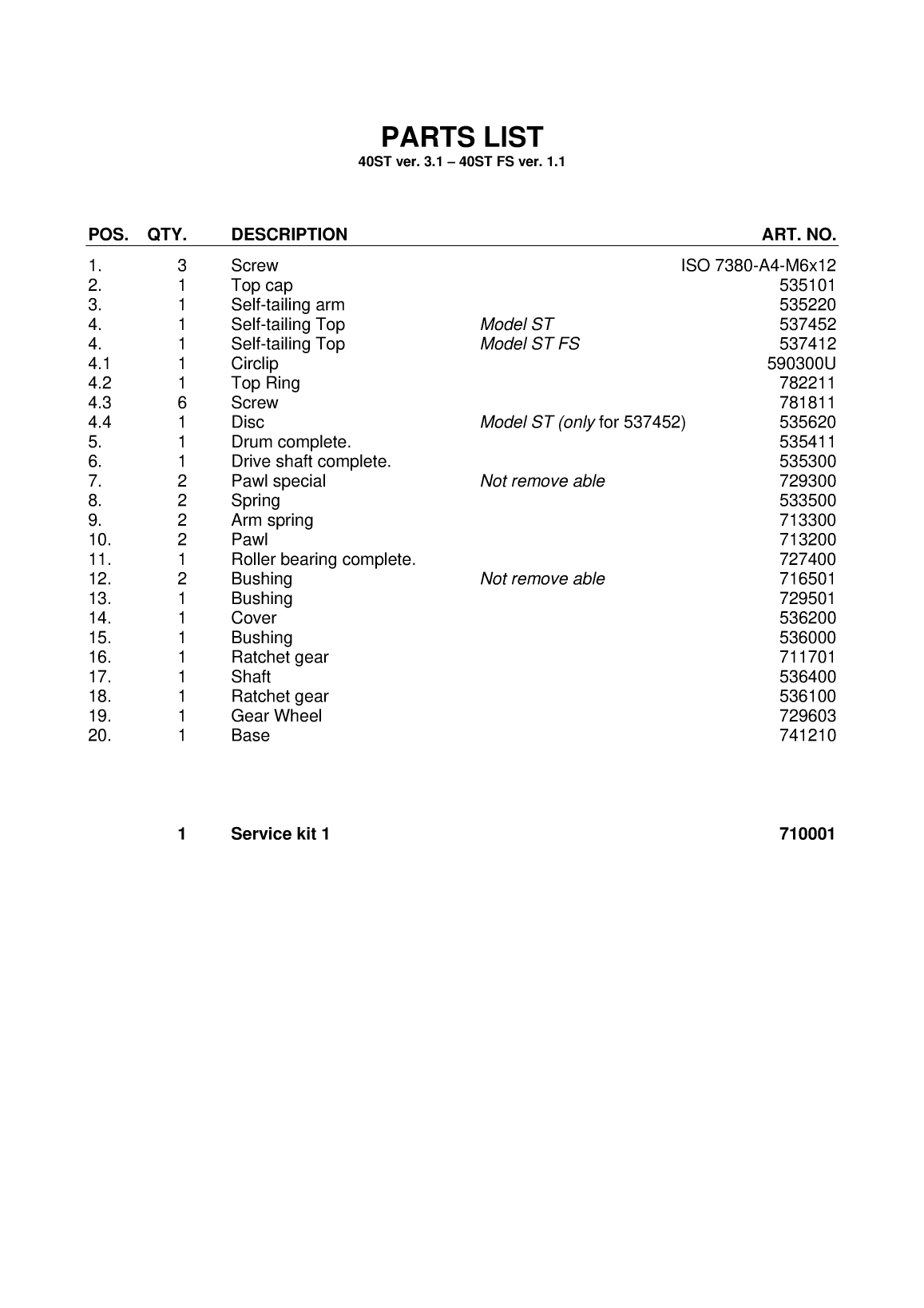 Andersen 40st Manual